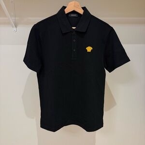 Versace Medusa Embroidered Polo Shirt Size Medium
